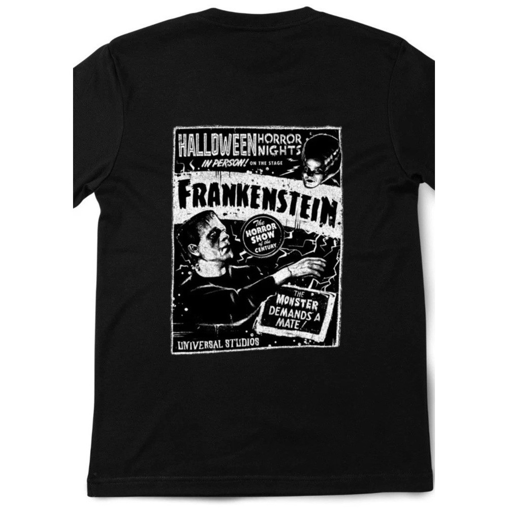 Universal Studios Halloween Classic Frankenstein Monster T-Shirt Black Small